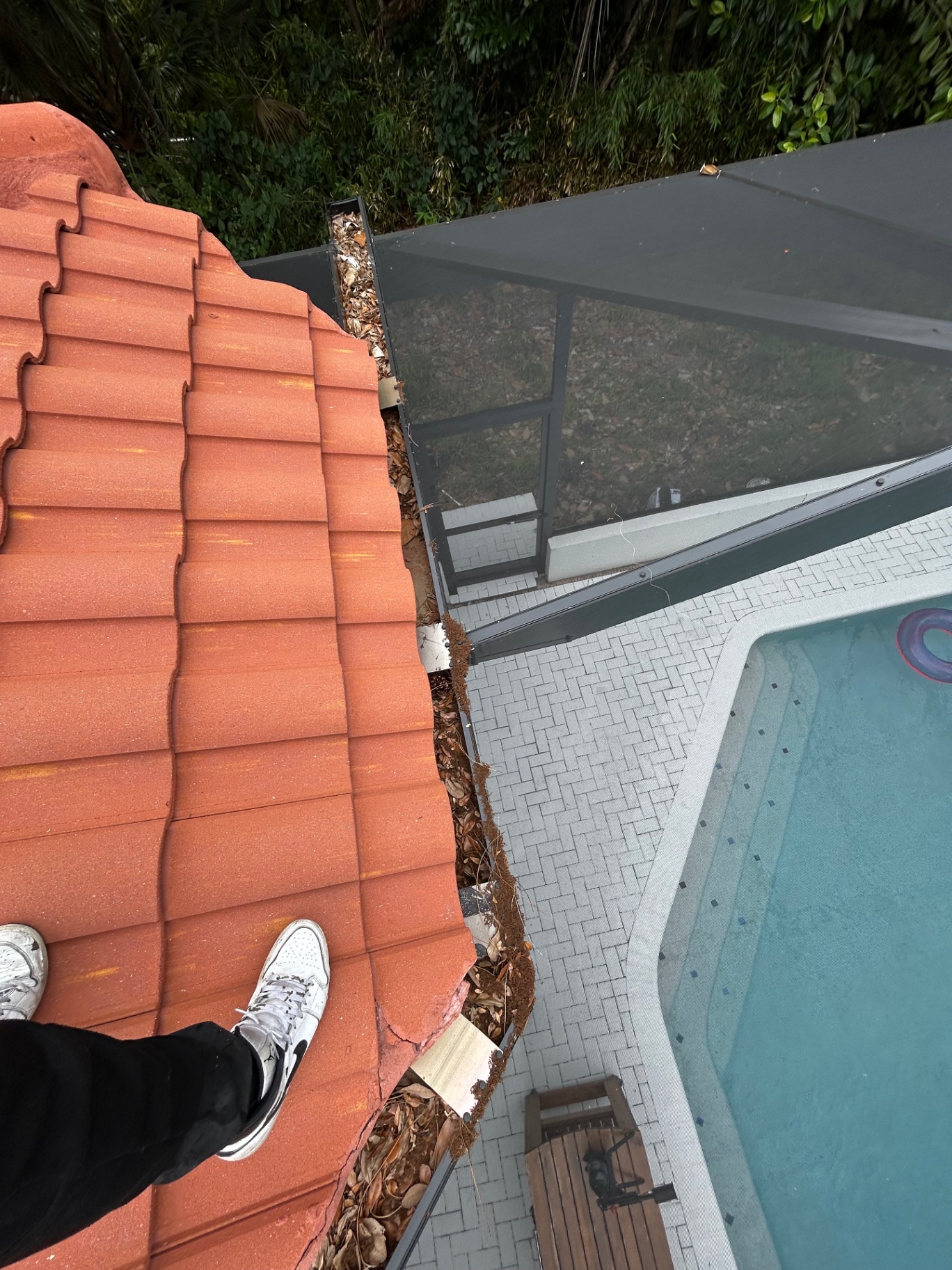 Gutter Cleaning Before & After before cleaning