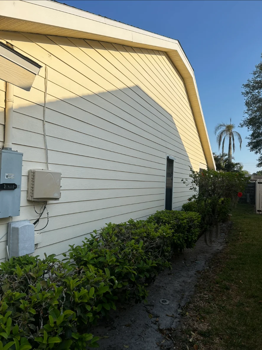 House Washing Before & After after cleaning