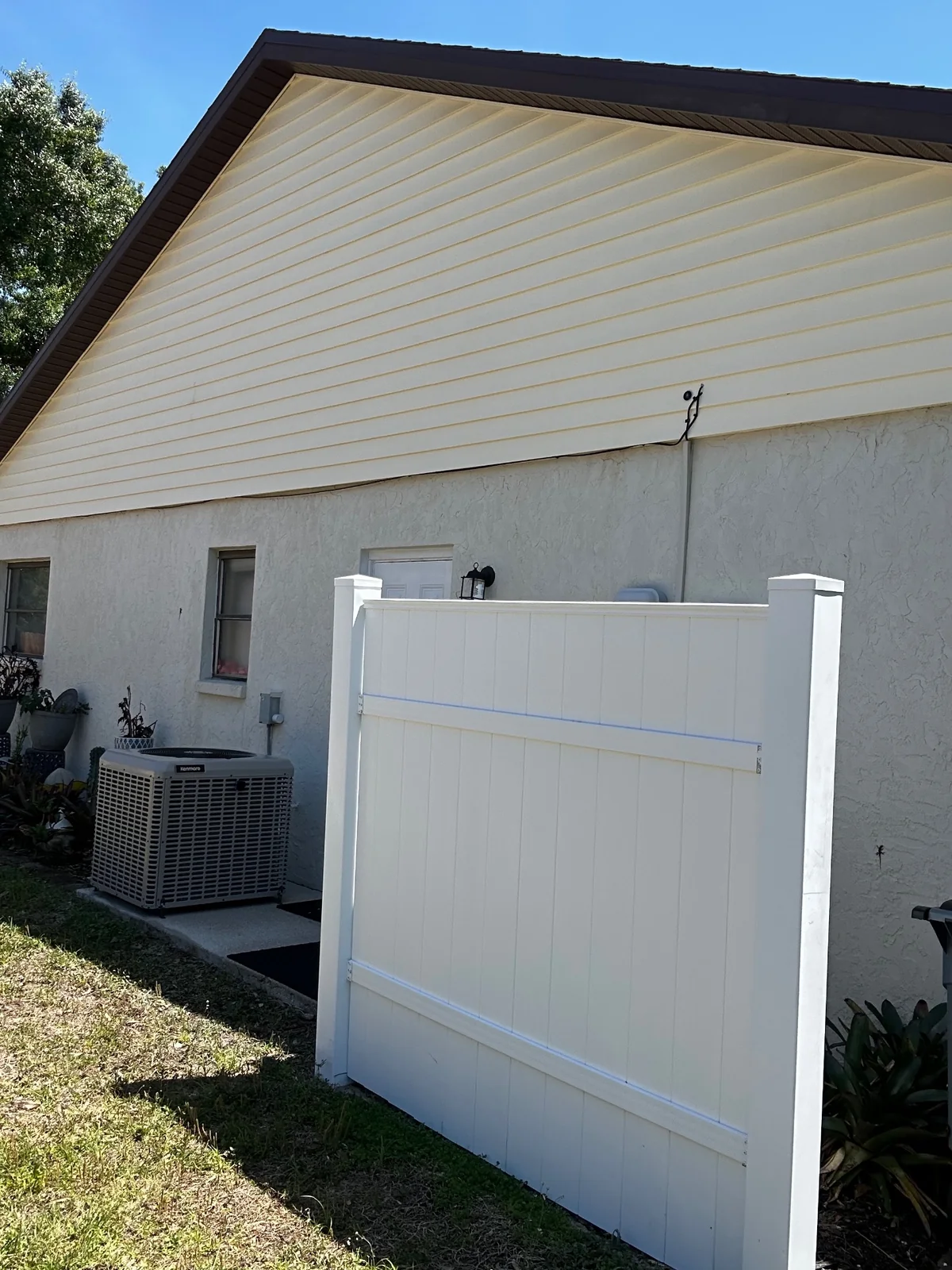 House Washing Before & After after cleaning
